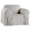 Classic Slipcovers Geo Print 1-piece Chair Slipcover Grey