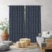 3S Brother s Home DÃ©cor Curtains BOHO Design Set of 2 Panels Velvet Look Hanging Back Tap and Rod Pocket DÃ©cor Nursery Room Bedroom Kitchen Window - Made in Turkey 30Nav-Blue (52 Wx95 L)