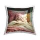 Stupell Industries Bunny Rabbit Resting in Bed Modern Portrait Novelty Pink 18 x 7 x 18 Decorative Pillows