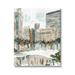 Stupell Industries Cozy City Pond Trees Reflection Wintery Cityscape Paintings Gallery-Wrapped Canvas Print Wall Art 24x30 by Melissa Wang