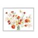 Stupell Industries Minimal Intertwining Orange White Flower Bouquet 30 x 24 Design by Grace Popp