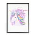 Stupell Industries Find Your Magic Bold Rainbow Floral Unicorn Mane Graphic Art Black Framed Art Print Wall Art Design by Diane Neukirch