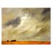 Desert Farmhouse Under Cloudy Sky I 8 in x 12 in Painting Canvas Art Print by Designart