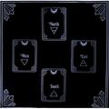 Altar Tarot Card Cloth Tablecloth Compass Directions Astrology Tarot Divination Cards Table Cloth Tapestry Black Witchcraft Man Cave Room Bar Home Wall Decor compass card 26 x 26 Inches