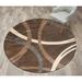 World Rug Gallery Contemporary Abstract Circles Design Brown 6 6 Round Area Rug