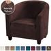 Stretch Sofa Cover Velvet Tub Chair Cover Furniture Protector Fabric Super Soft Couch Slipcover for Club Bar Counter Home (Brown)