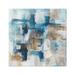 Stupell Industries Dynamic Blocked Blue Square Brushstrokes Modern Design Painting Gallery Wrapped Canvas Print Wall Art Design by Stella Chang