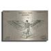 Luxe Metal Art Fly Machine Vintage Patent Blueprint Metal Wall Art 36 x24