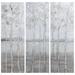 Empire Art Direct Silver Winter Textured Metallic Hand Painted Triptych Wall Art 48 x 16 x 1.5 each Ready to hang