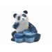 Miniature Musical Panda With Drum Delft Blue