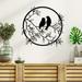 Txkrhwa Metal Wall Art Bird on Tree Branch Metal Bird Wall Sculpture Silhouette Bird Wall Art Decor Hanging for Living Room Office Home Wall Housewarming Party Decoration