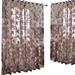 Yesbay Door Blinds Window Peony Printed Transparent Tulle Curtain Room Divider Valance Yellow