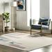 nuLOOM Dannie Modern Geometric Machine Washable Area Rug 5 x 8 Beige