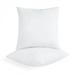 Mellanni Decorative Throw Pillow Inserts 100% Cotton Cases And Polyester Fiber Stuffer 24 x 24 2 Pack