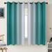 Yipa Single Curtain Panel Grommet Blackout Window Curtain Thermal Insulated Room Darkening Curtain Gradient Color Window Drape For Living Room Bedroom Dark Blue W:54 x L:72