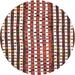 Ahgly Company Indoor Round Contemporary Brown Red Southwestern Area Rugs 5 Round