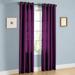 2 PANEL MIRA SOLID PLUM SEMI SHEER WINDOW FAUX SILK ANTIQUE BRONZE GROMMETS CURTAIN DRAPES 55 WIDE X 95 LENGTH