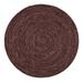 Better Trends Chenille Tweed Braid Reversible Indoor Area Utility Rug 100% Polyester 96 Round Round Burgundy & Mauve