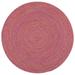 SAFAVIEH Braided Isidor Abstract Distressed Area Rug Red/Yellow 5 x 5 Round