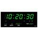 LED Calendar Electronic Clock Digital Wall Clock Alarm Hourly Chiming Temperature Table Clocks Home Green