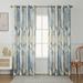 Yipa Blackout Print Window Curtain Thermal Insulated Modern Drapes Panel Room Thick Solid Curtains Energy Efficient Bedroom Living Blue 52 x 84 inch