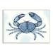 Stupell Industries Blue Crab Claws Sea Life Botanical Pattern Graphic Art Unframed Art Print Wall Art Design by Darlene Seale