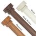 1 Dia Faux Wood Curtain Rod 160-240 inch with Cassiel Finials - Chestnut
