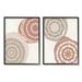 Stupell Industries Geometric Mandala Ink Drops Boho Circular Doodle 24 x 30 Design by Nina Blue