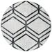 SAFAVIEH Adirondack Bailey Geometric Area Rug Ivory/Charcoal 4 x 4 Round