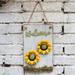 XINHUADSH Welcome Sign Meaningful Welcome Sign Sunflower Decoration Hanging Plaque Useful Practical for Household