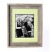 Rustic Signature 8 x 10 Weathered Gray Reclaimed Wood Picture Frame (Pistachio Mat for a 5 x 7 Photo)