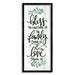 Stupell Industries Bless This Family Religious Kitchen Phrase Plank Pattern Graphic Art Black Framed Art Print Wall Art Design by Fearfully Made Creations