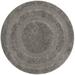 SAFAVIEH Florida Mason Bordered Shag Area Rug Grey 5 x 5 Round