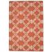 Hand Tufted Orange Wool Rug 4 X 6 Modern Moroccan Trellis Room Size Carpet