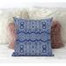 Sephalina Paisley Leaves Throw Pillow with Removable Cover in Muted Blue Navy 16x16
