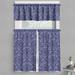 Ambesonne Mandala Valance & Curtain Bohemian Floral Circle 55 x45 Purple White and Blue