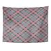 REFRED Autumn Plaid Check Pink and Blue Gray Checkered Flannel Buffalo Checked Wall Art Hanging Tapestry Home Decor for Living Room Bedroom Dorm 51x60 inch