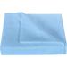 1100 Thread Count 3 Piece Flat Sheet ( 1 Flat Sheet + 2- Pillow cover ) 100% Egyptian Cotton Color Light Blue Solid Size Twin XL