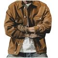 Male Shirt Jacket Denim Jacket Casual Long Sleeve Coats With Pocket