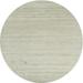 Ahgly Company Indoor Round Contemporary Pale Silver Gray Solid Area Rugs 8 Round