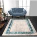 LaDole Rugs Blue Grey Bordered Modern Contemporary Minimalistic Area Rug For Living Room Bedroom 3x5 3x10 4x6 5x8 6x9 8x10 9x12