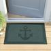 Matterly WaterHog Ships Anchor 23 in. x 35 in. Outdoor Door Mat Synthetics in Green/Black | Wayfair 20538590023