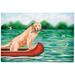 "Liora Manne Illusions Lake Dog Indoor/Outdoor Mat Green 1'11"" x 2'11"" - Trans Ocean ILU23336806"