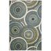 "Liora Manne Marina Circles Indoor/Outdoor Rug Azure 1'11"" x 7'6"" - Trans Ocean MNAR8803503"