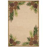 Liora Manne Ravella Forest Border Indoor/Outdoor Rug Natural 2' x 8' - Trans Ocean RVLR8230712