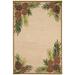 "Liora Manne Ravella Forest Border Indoor/Outdoor Rug Natural 5' x 7'6"" - Trans Ocean RVL57230712"