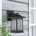 Windfall Farmhouse 1-Light Wall Lantern Sconces 12-in Textured Glass Matte Black - Ele Lighting HSOD-003