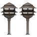 Three-Tier Pagoda 11" High Bronze LED Path Lights Set of 2