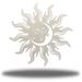 Dakota Fields Arnbert Sun Moon Face Wall Décor Metal in Gray | 18 H x 18 W x 0.0125 D in | Wayfair F010072165CA4C7CAE2C244F80D96F81