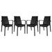 Corrigan Studio® Kent Outdoor Dining Arm Chair, Set Of 4 in Black | 35 H x 21 W x 22 D in | Wayfair 4ACEA30A3B894E13B25A90AD4DBDEFFF